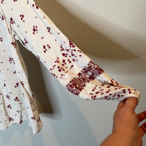 Knox Rose Lace & Embroidred Floral Pheasant Rayon Blouse Top - Picture 3 of 5